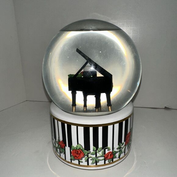 Vintage SAN FRANCISCO MUSIC BOX Company BABY GRAND PIANO Waterglobe 7" Works - Picture 6 of 9